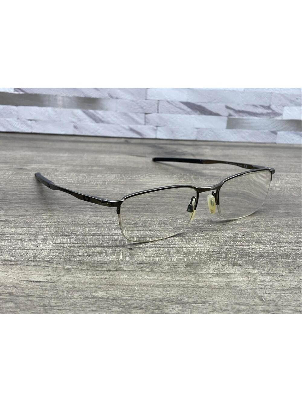 Oakley Barrelhouse 0.5 OX3174-0253 Pewter Metal Half Rim Eyeglasses